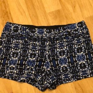 Blue multi trouser shorts